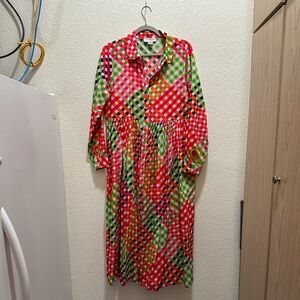 Never Fully Dressed Multicolor Long Sleeve Dress